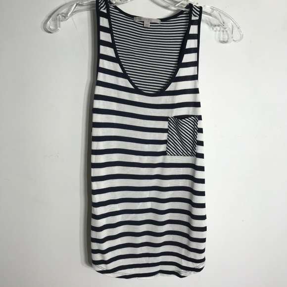 Gap XS Women’s Navy Striped Pocket Tank Top - Picture 1 of 7